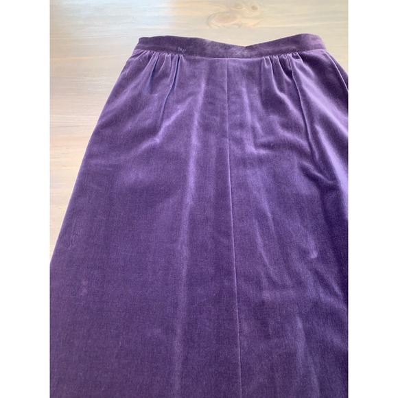 Vintage NWT JAEGER Purple Midi Skirt Size 8 (UK) Velvet Lined Below Knee - Picture 4 of 13